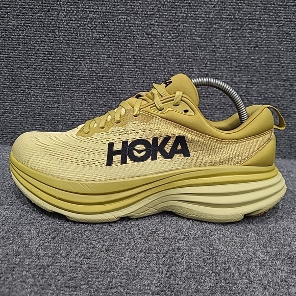 Hoka Bondi 8 Women's Sz 9.5 B Golden Yellow Lichen Celery Root Running Sneakers - Picture 7 of 16